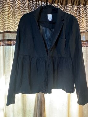 LC Lauren Conrad Black Peplum Jacket